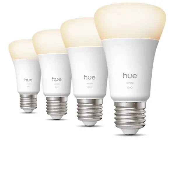 Philips Bec LED inteligent Philips 8721103095725, E27, 7W, Alb cald-rece, Bluetooth/Zigbee, Pachet 4 buc.