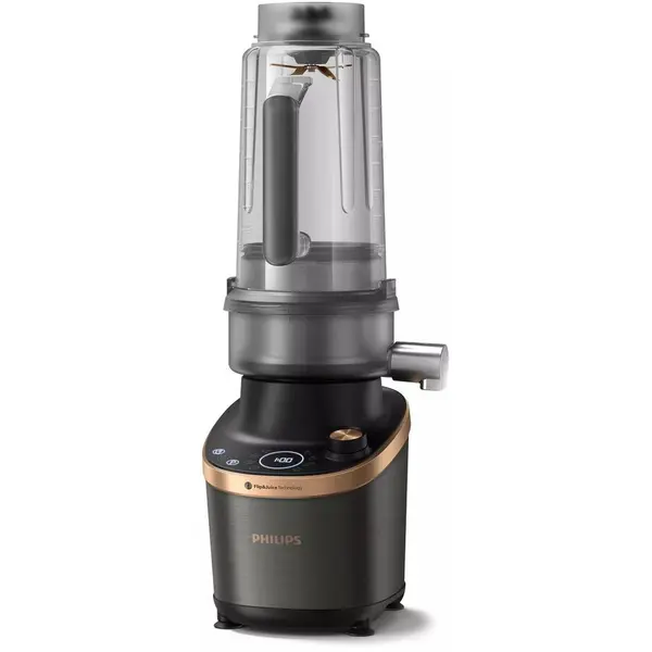 Philips Blender cu functie de stoarcere Philips HR3770/00, 1500 W, 2 l, Tehnologie Flip&Juice, ProBlend Ultra, Aplicatia HomeID, Negru/Cupru