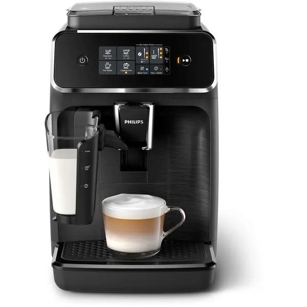 Philips Espressor cafea automat Philips EP2230/10 Series 2000 cu spumant lapte LatteGo, 1.8l, 15 bari, negru