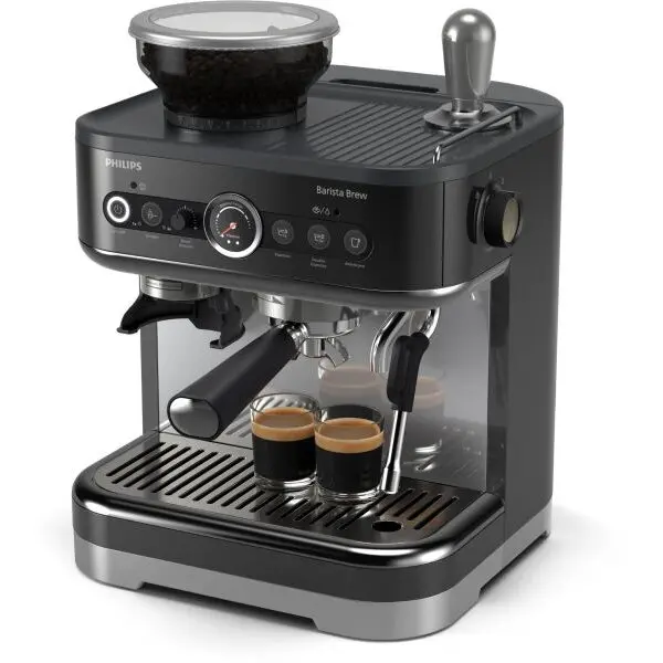 Philips Espressor semi-automat Philips Barista Brew PSA3218/10, 1350W, 15 bar, 2.3l, Negru Metalic