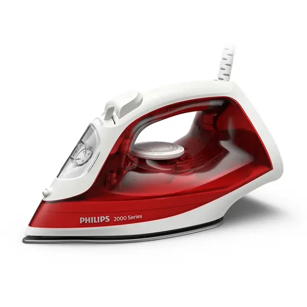 Philips Fier de calcat Philips DST 2010/40, Talpa Antiaderenta, 2000 W, Debit de abur 25 g/min, Jet de abur 100 g, Rosu-Alb