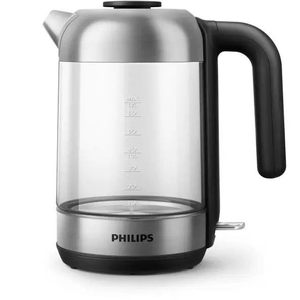 Philips Fierbator din sticla Philips HD9339/80, 1.7L, negru-argintiu
