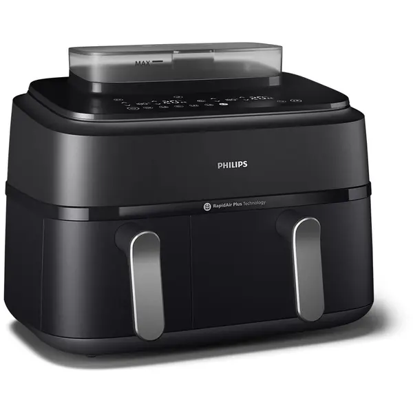 Philips Friteuza cu aer cald dubla Philips Seria 5000 Steam Airfryer NA551/00, 9 l, 2750 W, Negru