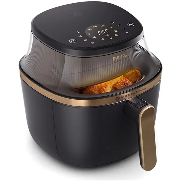 Philips Friteuza cu aer cald Philips NA322/00 Airfryer Seria 3000, 4.2 L, 1400W, 16 functii de gatit, Negru