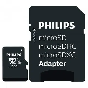 Philips Memorie card Philips, MicroSDXC, Card 128GB, Clasa 10 UHS-I U1 +Adaptor
