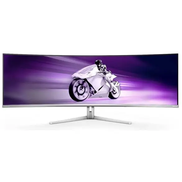 Philips Monitor Gaming QD OLED Philips 48.9 49M2C8900/00, Dual QHD (5120 x 1440), HDMI, DisplayPort, Ecran curbat, 240 Hz, 0.03 ms, Argintiu