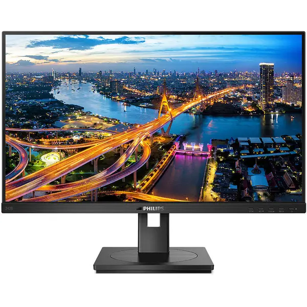 Philips Monitor IPS LED Philips 23.8 242B1/00, Full HD (1920 x 1080), VGA< DVI, HDMI, DisplayPort, Pivot, Boxe, 75 Hz (Negru)