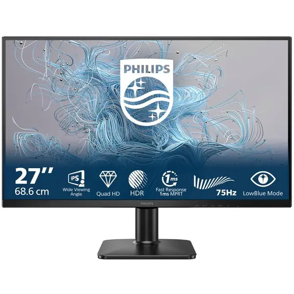 Philips Monitor IPS LED Philips 27 27E2N1500L/00, QHD (2560 x 1440), HDMI, DisplayPort, Negru