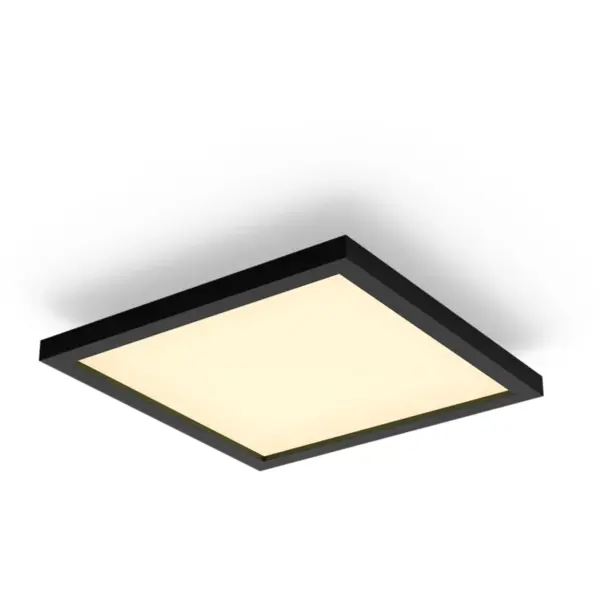Philips Panou LED inteligent patrat Philips Hue Aurelle, marime S, reglare de la alb cald la alb rece, 19W, Bluetooth, Negru