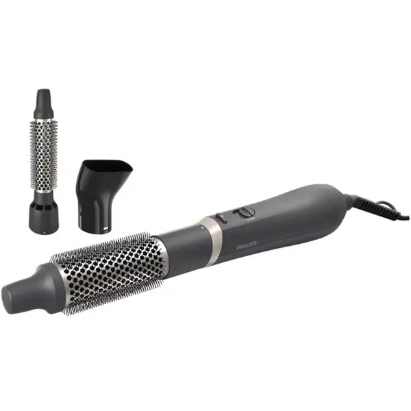 Philips Perie cu aer cald Philips BHA301/00, 800W, tehnologie ThermoProtect, 3 accesorii, ingrijire cu ioni, invelis ceramic cu cheratina, Negru