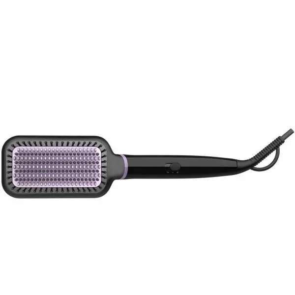 Philips Perie incalzita Philips BHH880/00, Tehnologie ThermoProtect, invelis ceramic din turmalina, 2 Setari temperatura, Negru