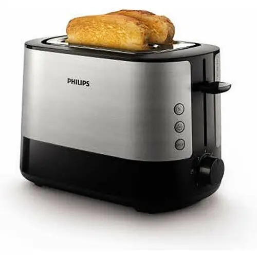 Philips Prajitor de paine Philips Viva Collection HD2637/90, 1000W, negru/inox