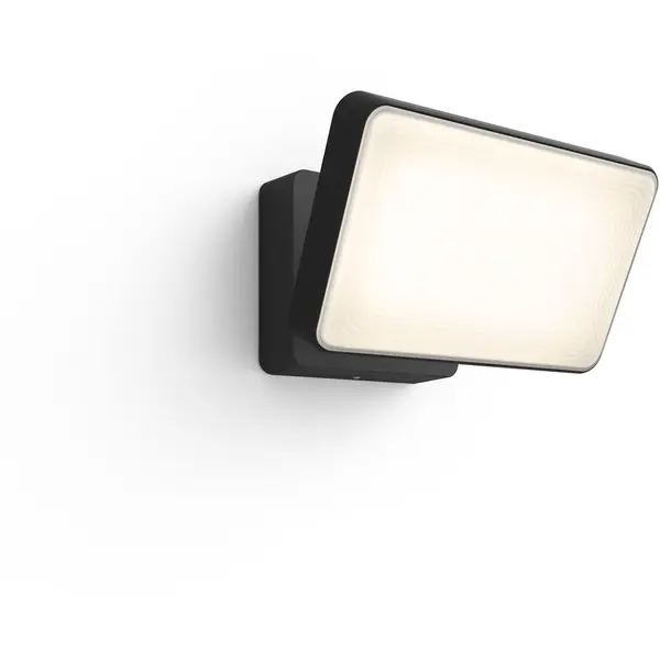 Philips Proiector LED inteligent pentru exterior Philips Hue Welcome, 2600 lm, lumina alba calda (2700K), IP44, clasa energetica E, Negru