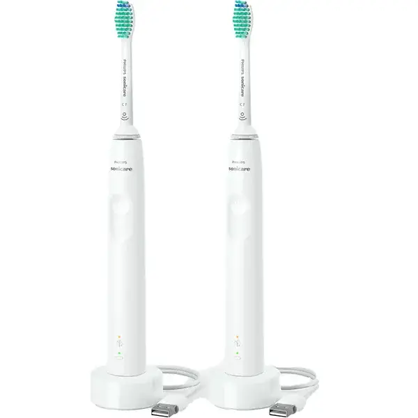 Philips Set 2 Periute de dinti electrice PHILIPS Sonicare HX3675/13, 62000 de miscari/min, 1 program, 2 capate, alb