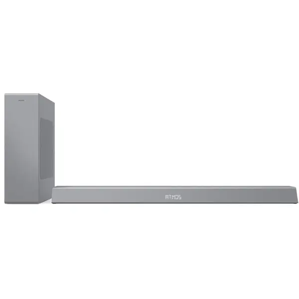 Philips Soundbar Philips TAB8505/10, 2.1, 240W, Subwoofer Wireless, Dolby Atmos, Argintiu
