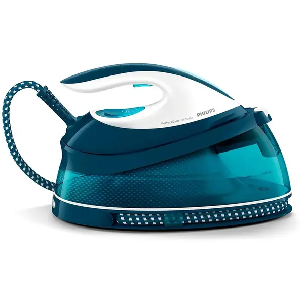 Philips Statie de abur Philips PerfectCare Compact GC7844 / 20, 2400W, 6,5 bari, pana la 400 g de abur, rezervor de apa de 1,5 L