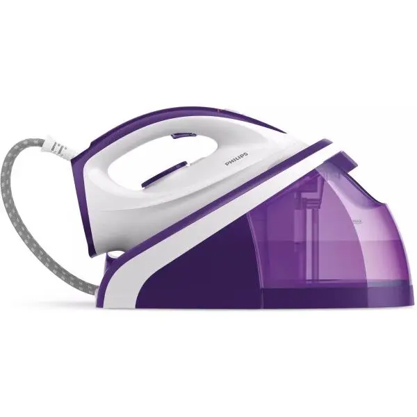 Philips Statie de calcat cu abur Philips HI5922/30, cu talpa ceramica, presiune pompa max. 5.2 bari, debit de abur continuu de 110 g/min, jet de abur 300 g, oprire automata de siguranta, Violet
