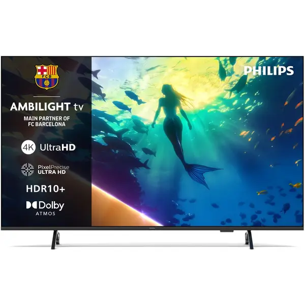 Philips Televizor Philips AMBILIGHT tv LED 65PUS8010, 164 cm, Smart TV, 4K Ultra HD, Clasa E (Model 2025), Negru