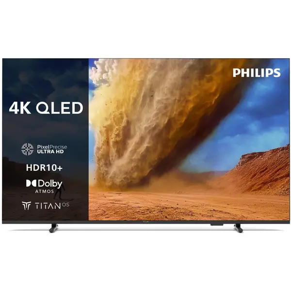Philips Televizor Philips QLED 43PUS7810, 108 cm, Smart TV, 4K Ultra HD, Clasa F (Model 2025), Negru
