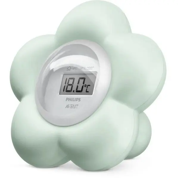 Philips Termometru digital Philips Avent SCH480/00, rezistent la apa, display digital, 0-12 luni, Albastru