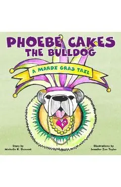 Phoebe Cakes the Bulldog a Mardi Gras Tail - Dumont
