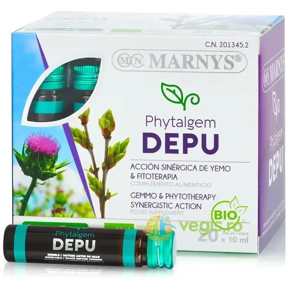 Phytalgem DEPU - Complex cu 7 Plante pentru Eliminarea Toxinelor din Organism 20 fiole