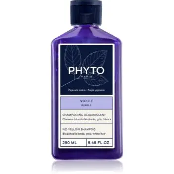 Phyto Violet No Yellow Shampoo șampon nuanțator pentru parul blond cu suvite