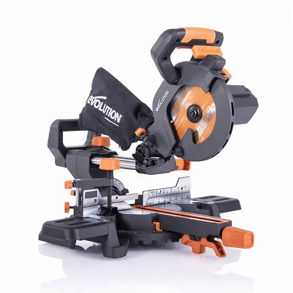 Piła ukośnica Evolution R185SMS+ 185 mm z wielomateriałową tarczą TCT