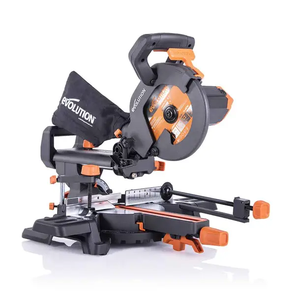 Piła ukośnica Evolution R210SMS+ 210 mm z wielomateriałową tarczą TCT