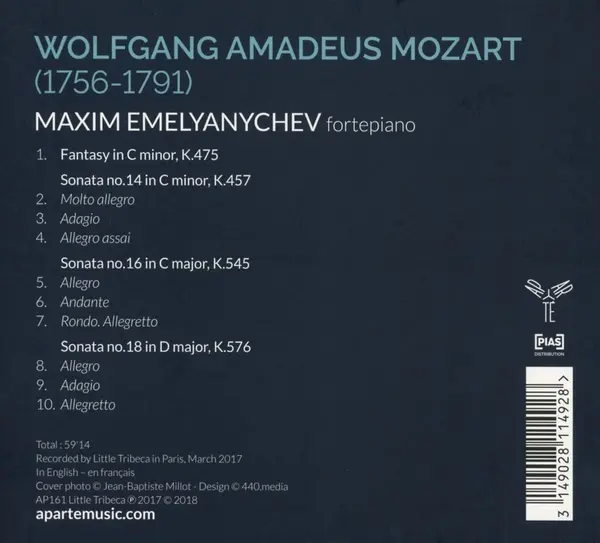 Piano Sonatas | Maxim Emelianitchev
