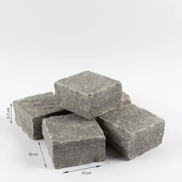 Piatra Cubica Ardezie Kavala Natur, 10 x 10 x 5-7cm