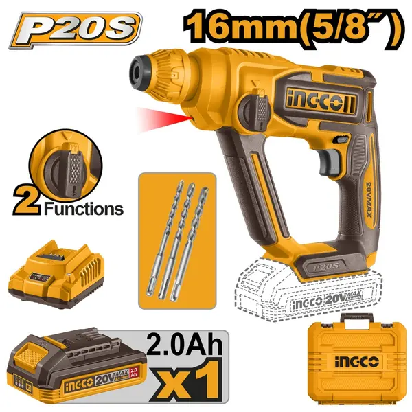 Picamer 20V 16mm cu 1 Acumulator INGCO CRHLI201681E