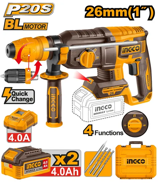 Picamer 20V BL cu 2 Acumulatori 4Ah