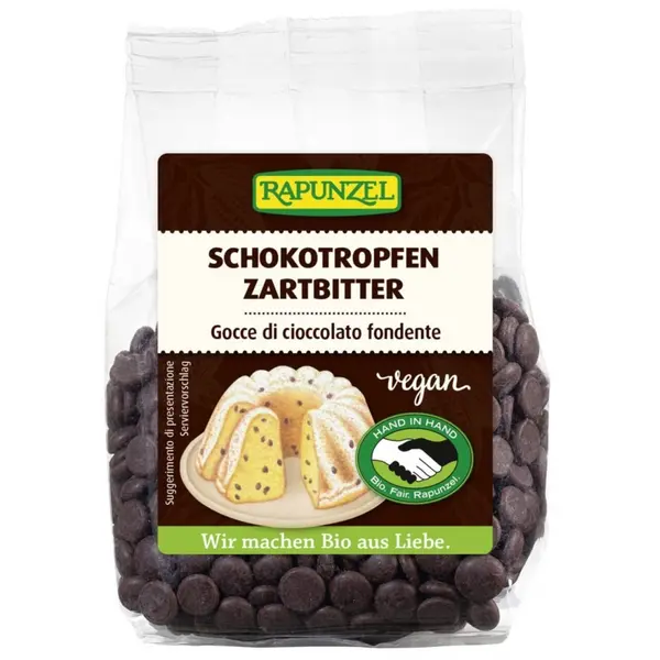 Picaturi ciocolata delicat amaruie, eco - 100 g