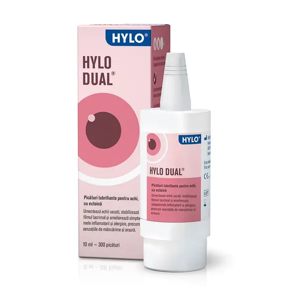 Picaturi lubrifiante pentru ochi HYLO Dual 10ml