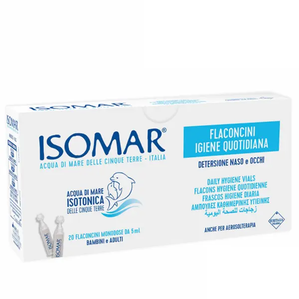 Picaturi pentru nas si ochi cu apa de mare izotonica, + 6luni, Isomar | 20 x 5 ml
