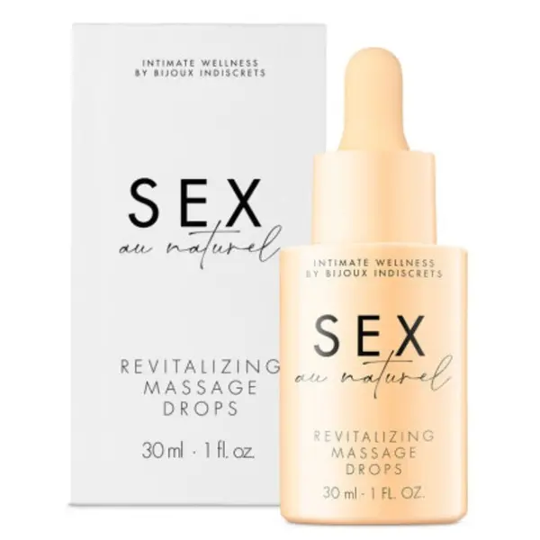 Picături revitalizante pentru masaj intim Bijoux – Intimate Massage Drops, textură naturală și calmantă, 30 ml