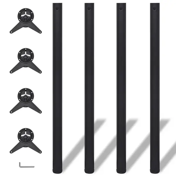 Picioare de masa reglabile pe inaltime, 4 buc, 1100 mm, negru
