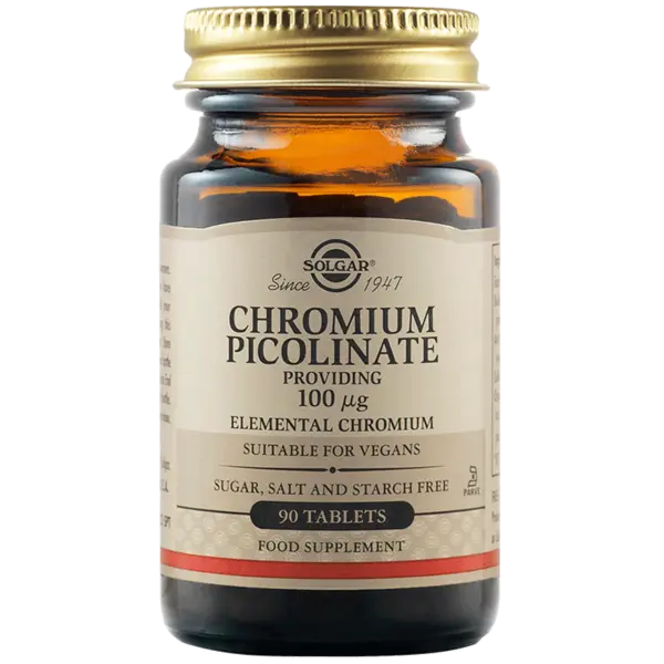 Picolinat de crom 100mcg, 90 tablete, Solgar