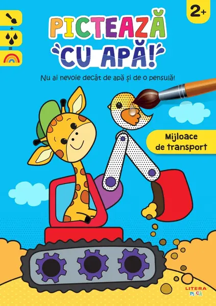 Picteaza cu apa! Mijloace de transport (2+)