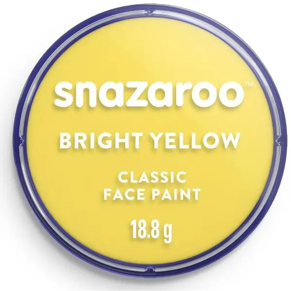Pictura pe Fata Snazaroo, Galben Stralucitor, 18 ml