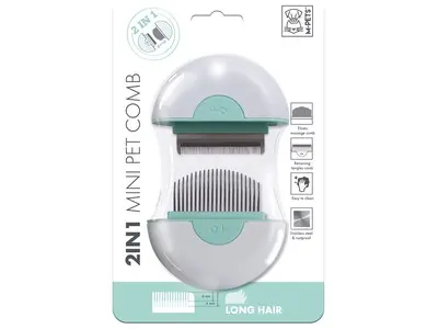 Pieptan mini pentru blana lunga (mint) 10120799