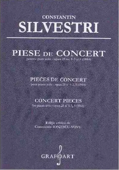 Piese de concert pentru pian solo opus 25 nr.1-3 si 5 | Constantin Silvestri