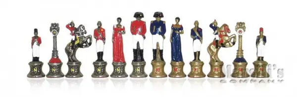 Piese sah din metal pictate manual Napoleon