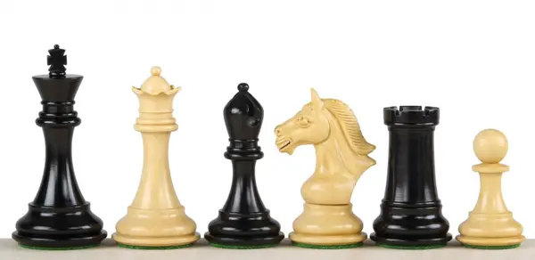 Piese sah Staunton 7 lemn DERBY KNIGHT - Abanos