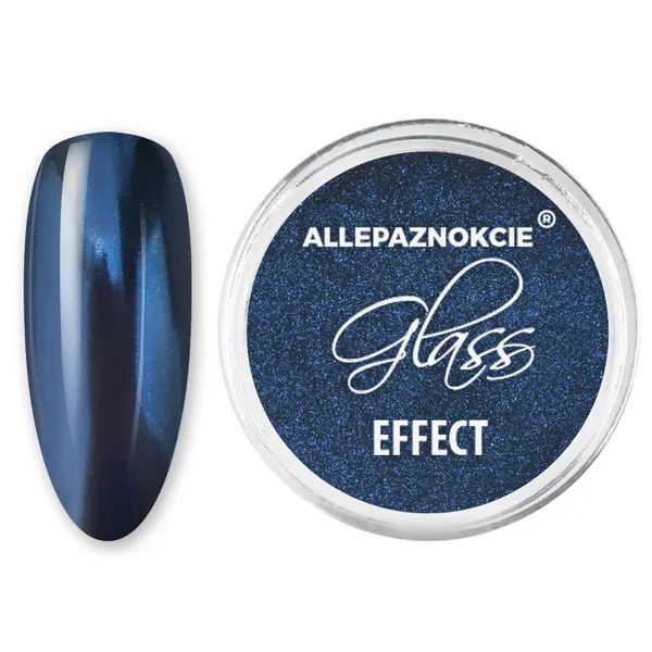 Pigment Efect Oglindă Glass Effect Allepaznokcie 11 – Albastru Sticlă