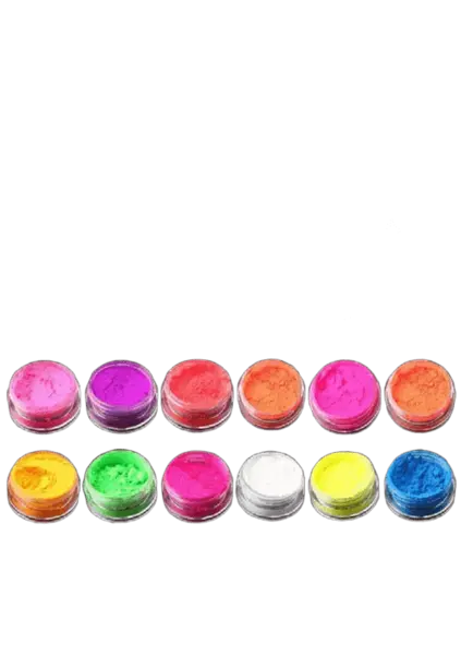 Pigment Neon Set 12 Culori pentru Nail Art si Decor Unghii - Everin.ro