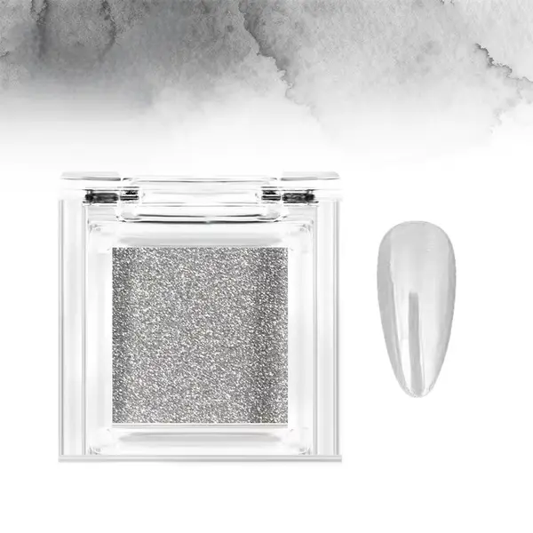Pigment unghii mirror Marquise, PIGM02, Argintiu