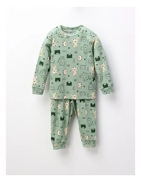 Pijama Baby Tiger, model verde