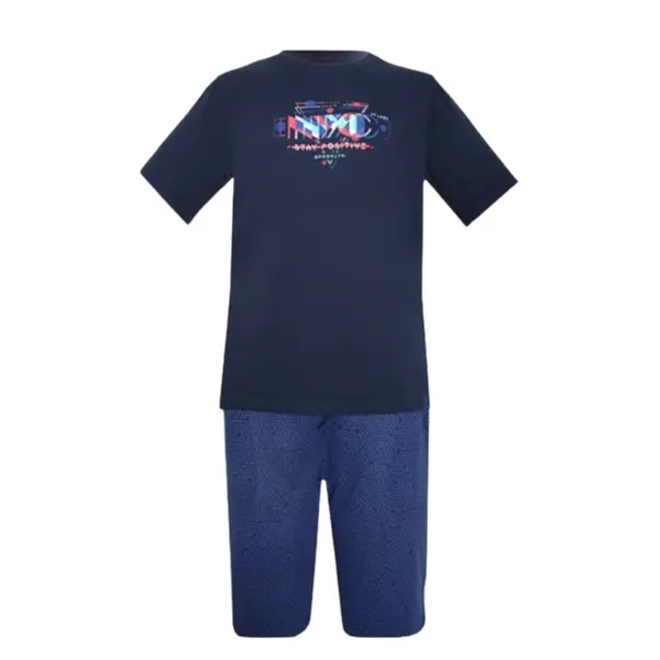 Pijama barbati PBV41 NEGRU STAY POSITIVE, Uniconf | marimea M